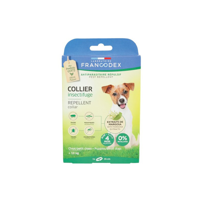 FRANCODEX COLLIER INSECTIFUGE POUR CHIOTS PETITS CHIENS X1