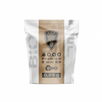 BILLES BBS 6MM ELITE FORCE BIO BLANCHE 0.25G SACHET X4000