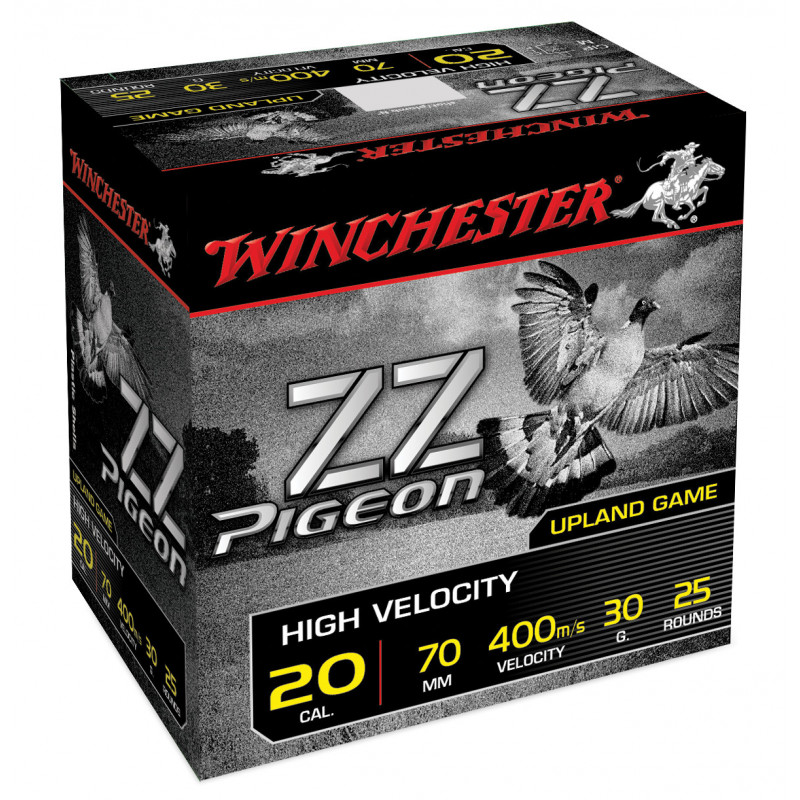 25 CARTOUCHES WINCHESTER 20/70 ZZ PIGEON 30G PB5.5