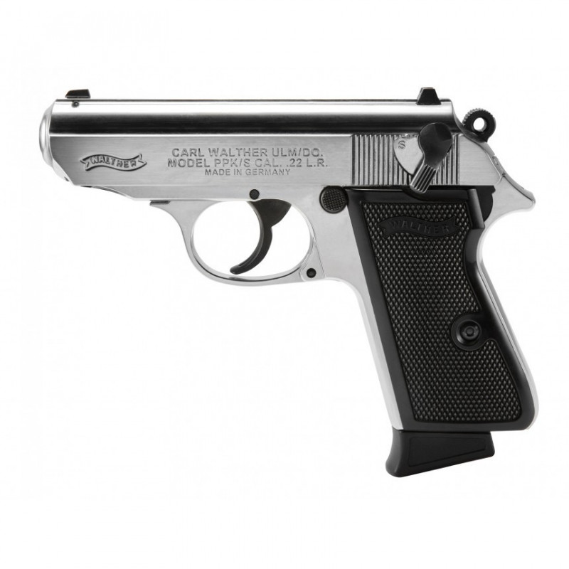 PISTOLET WALTHER PPK/S NICKELE CALIBRE 22LR 10 COUPS PISTOLET WALTHER PPK/S NICKELE CALIBRE 22LR 10 COUPS