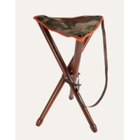 TRÉPIED BOIS ASSISE CAMO BORD ORANGE 65CM