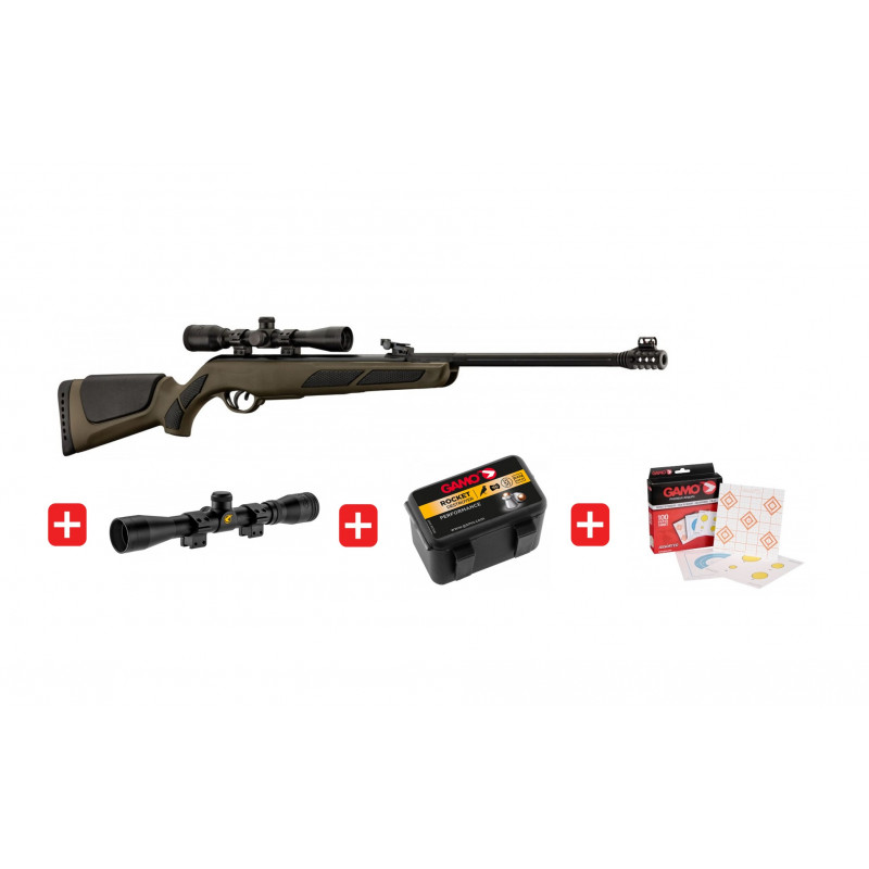 Pack Carabine Gamo Green Shadow Dx Green Calibre 45 199 Joules